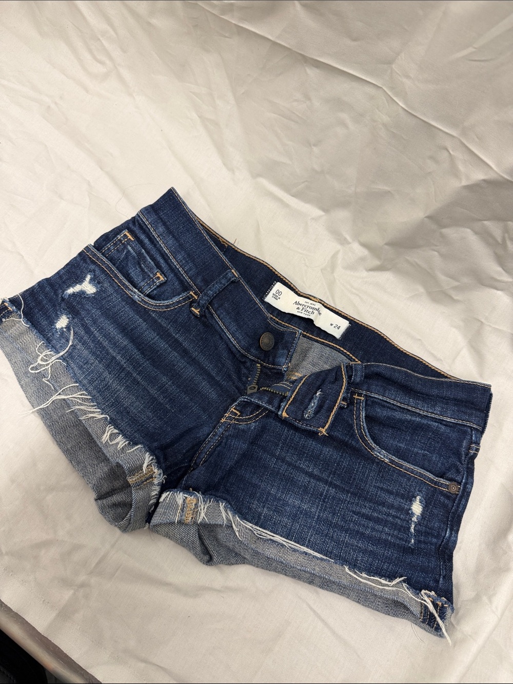 Abercrombie & Fitch Vintage Distressed Denim Shorts